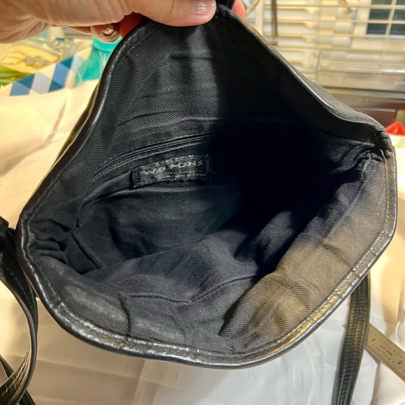 Black Leather Shoulder Bag by Wilson’s - Picture 4 of 5